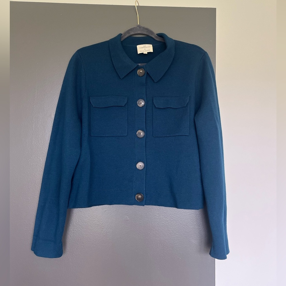 NWOT Sezane Betty Cardigan in Cerulean Blue